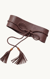 Baxter Leather Wrap Belt - Zandra Stone