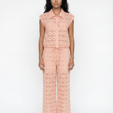 Beth Cotton Eyelet Pant - Zandra Stone