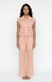 Beth Cotton Eyelet Pant - Zandra Stone