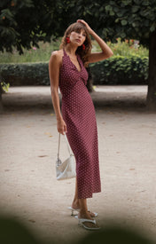Betina Halter Dress - Polka Dot - Zandra Stone