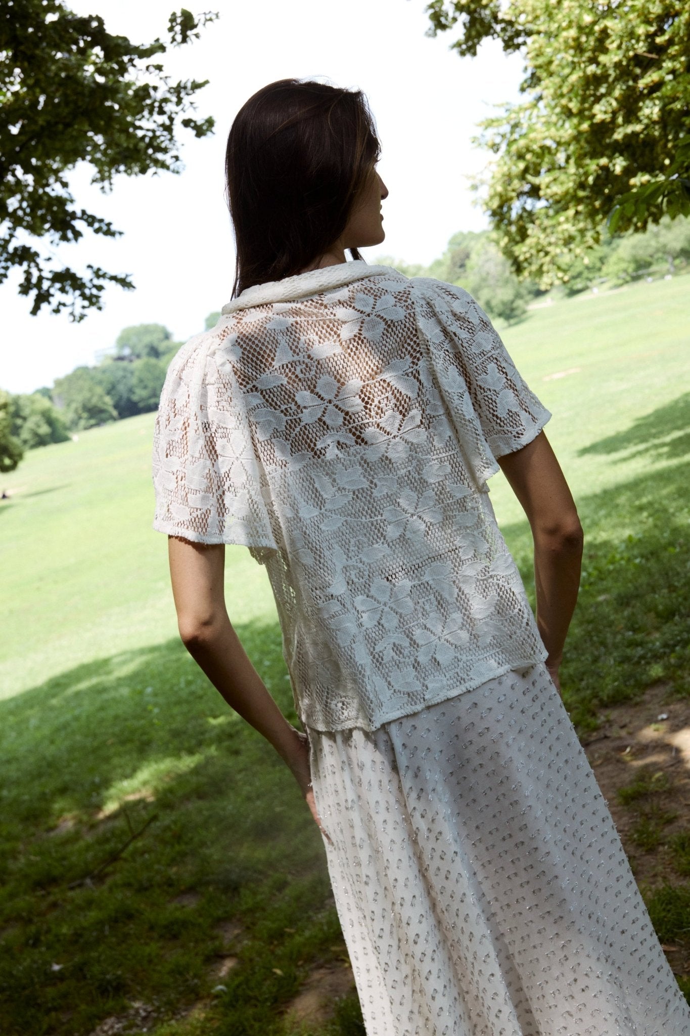 Betts Lace Short Sleeve Shirt - Zandra Stone