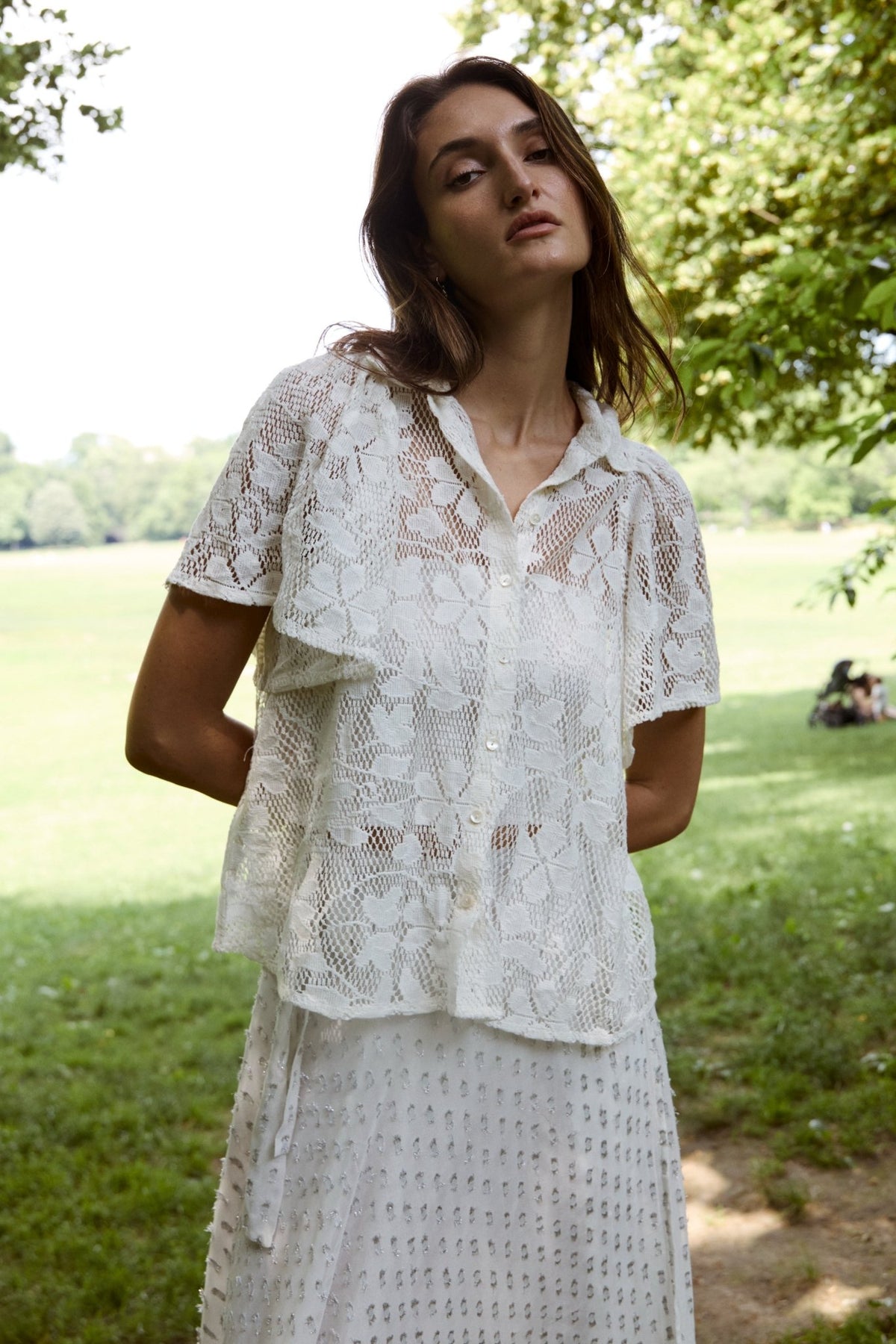 Betts Lace Short Sleeve Shirt - Zandra Stone