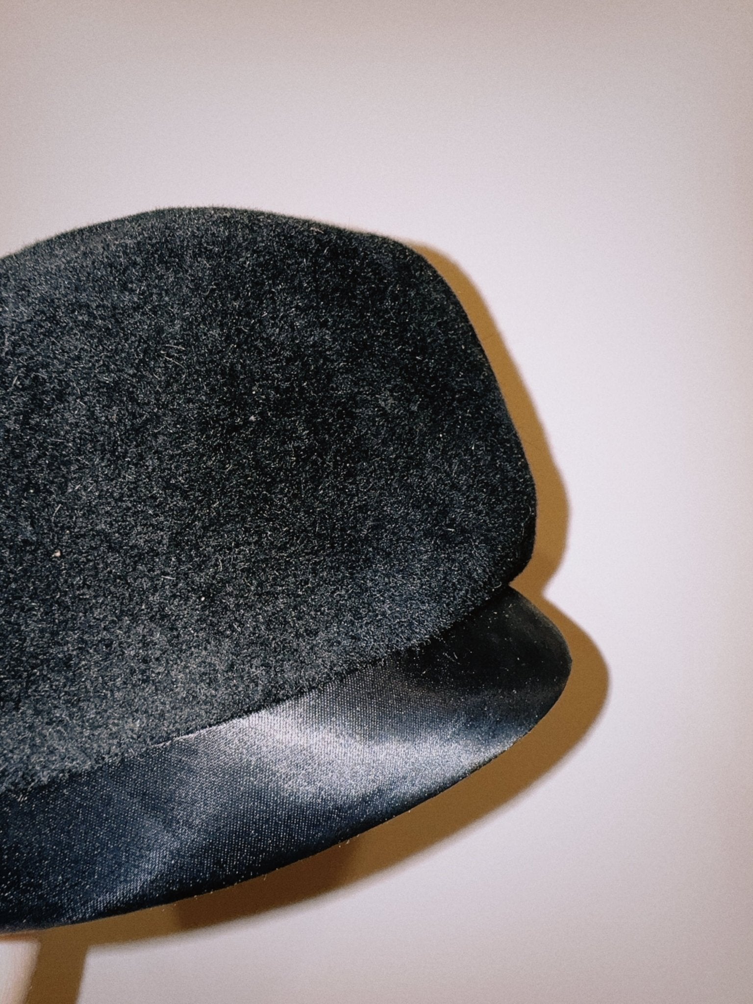 Black Velvet Pill Box Hat - Zandra Stone