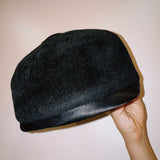 Black Velvet Pill Box Hat - Zandra Stone