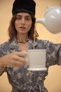 Black Velvet Pill Box Hat - Zandra Stone