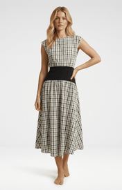 Block Maxi Dress - Plaid - Zandra Stone