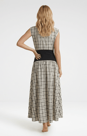 Block Maxi Dress - Plaid - Zandra Stone