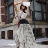 Block Maxi Dress - Plaid - Zandra Stone