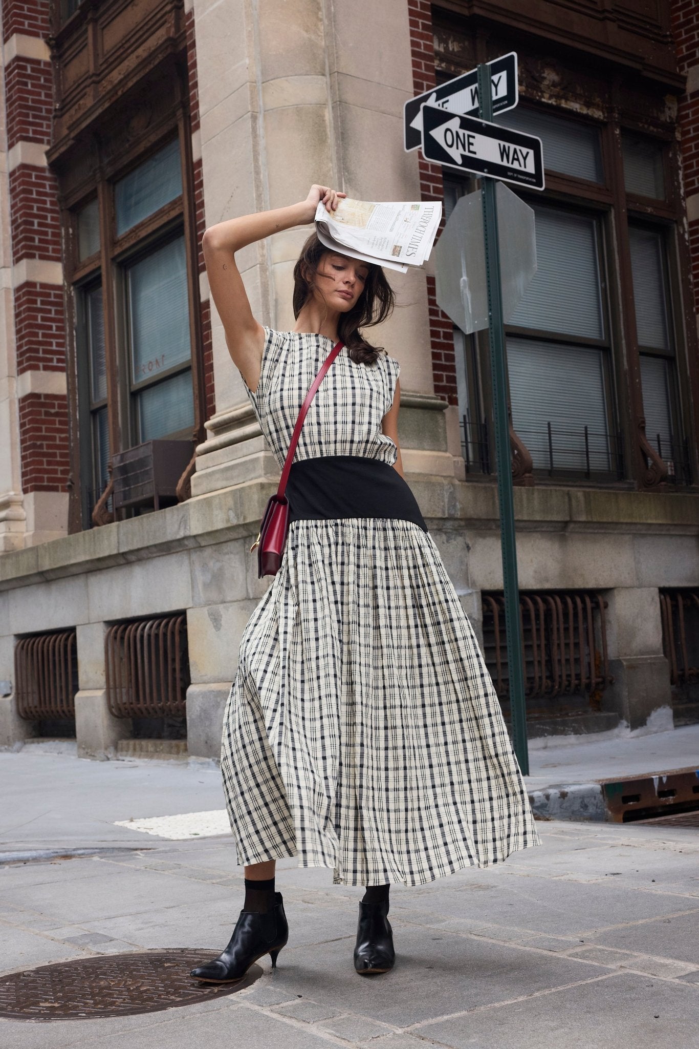 block maxi dress Zendaya Black Off Shoulder Color Block Maxi Dress