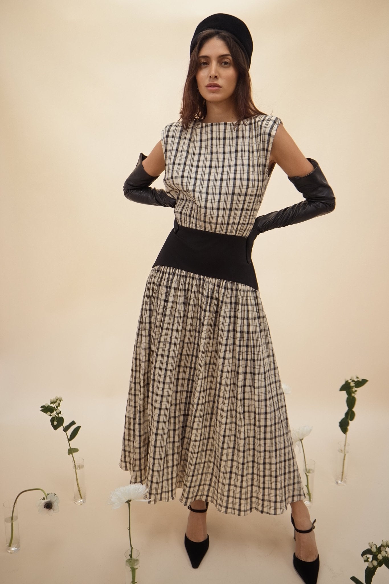 Block Maxi Dress - Plaid - Zandra Stone