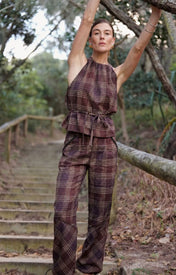 Carmen Cargo Pant Plaid - Zandra Stone