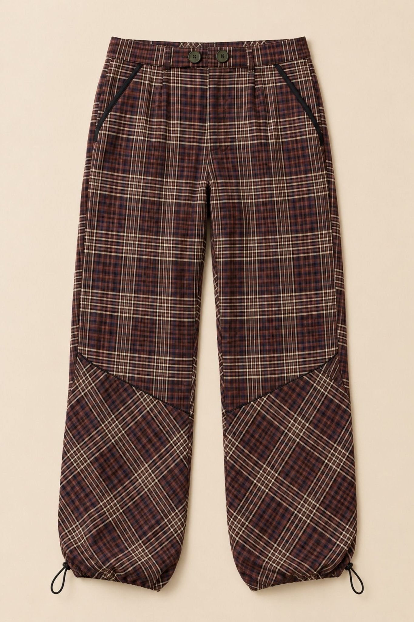 Carmen Cargo Pant Plaid - Zandra Stone