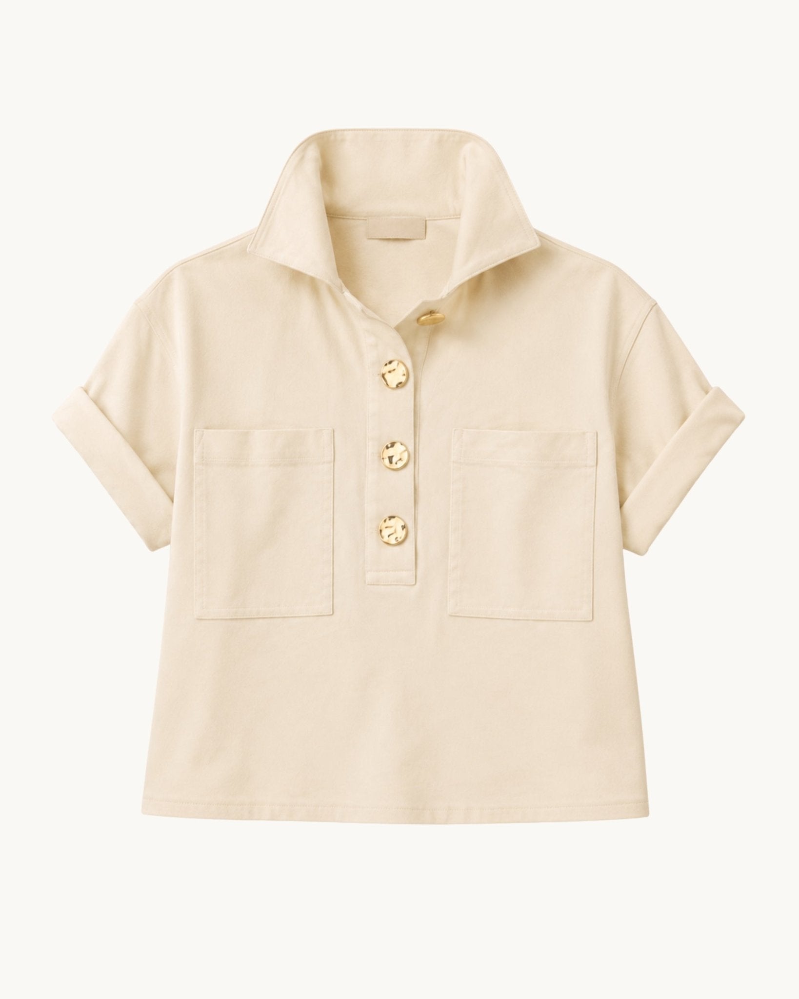 Char Overshirt Denim - Cream - Zandra Stone