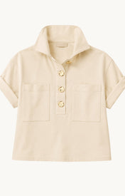 Char Overshirt Denim - Cream - Zandra Stone