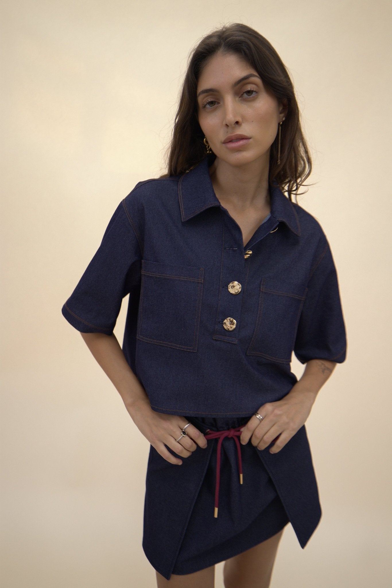 Char Overshirt Denim Shirt - Zandra Stone