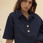 Char Overshirt Denim Shirt - Zandra Stone