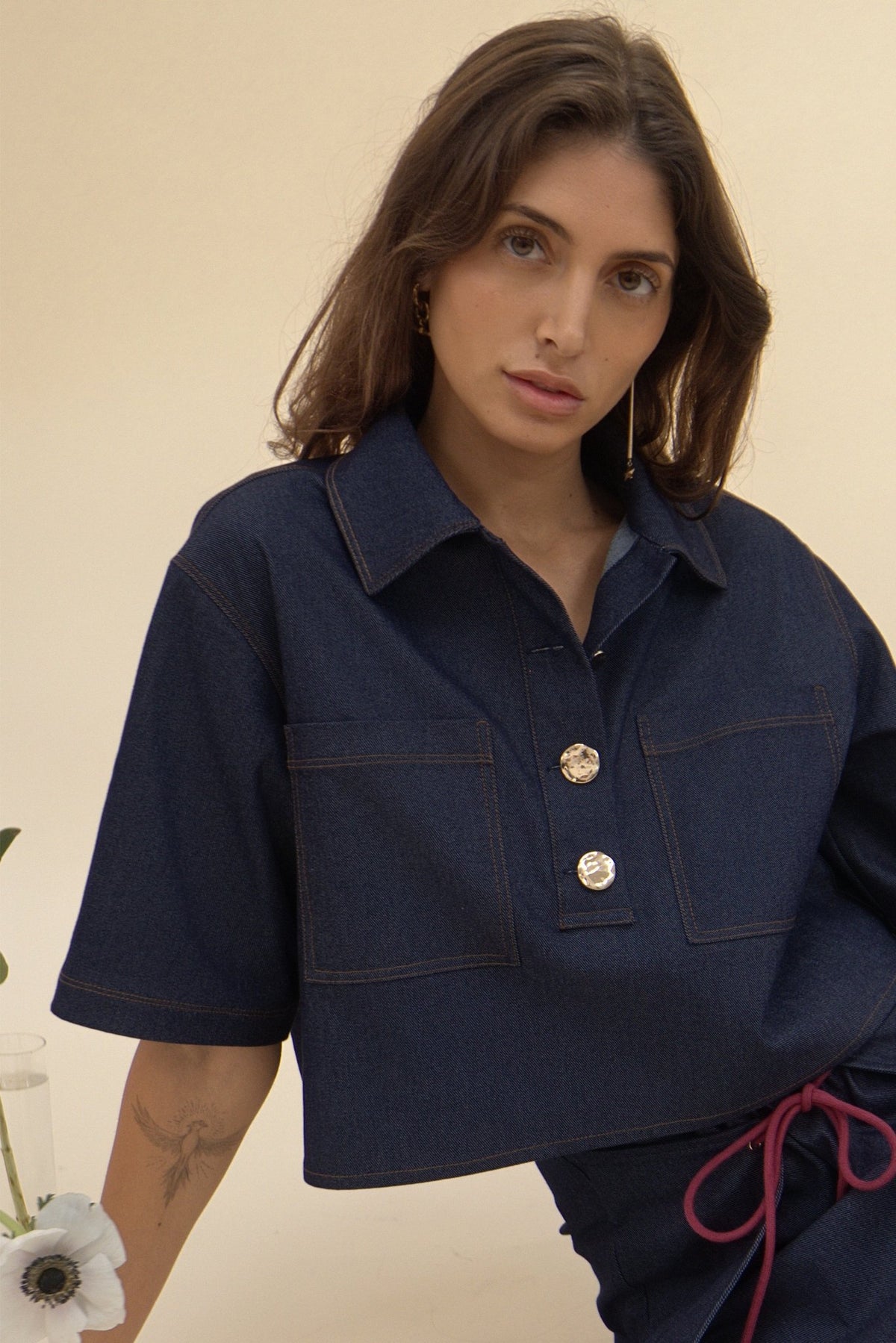 Char Overshirt Denim Shirt - Zandra Stone