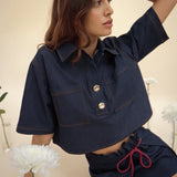 Char Overshirt Denim Shirt - Zandra Stone