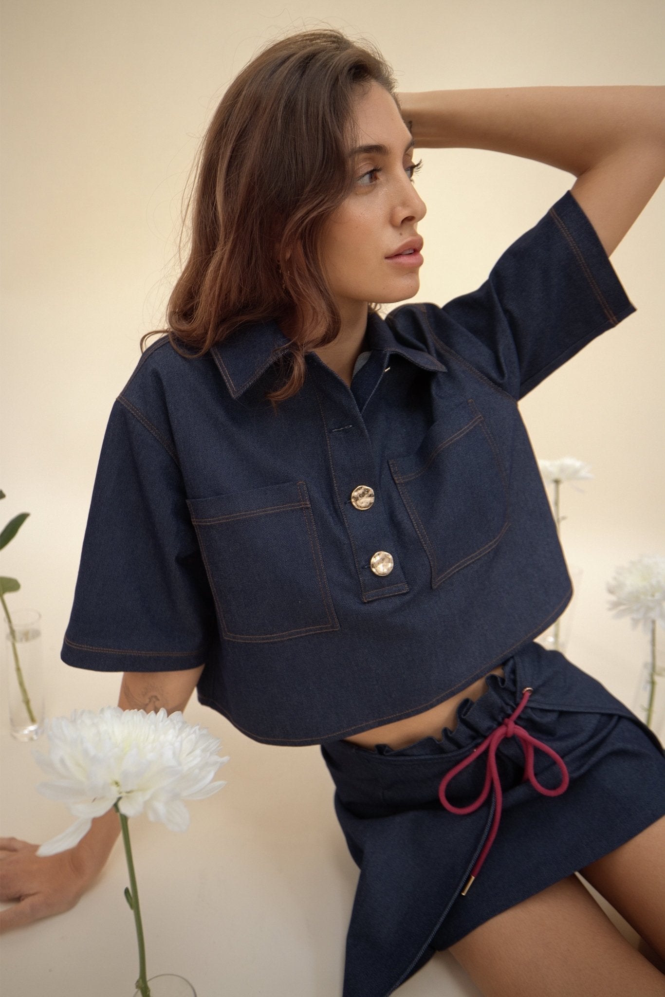 Char Overshirt Denim Shirt - Zandra Stone
