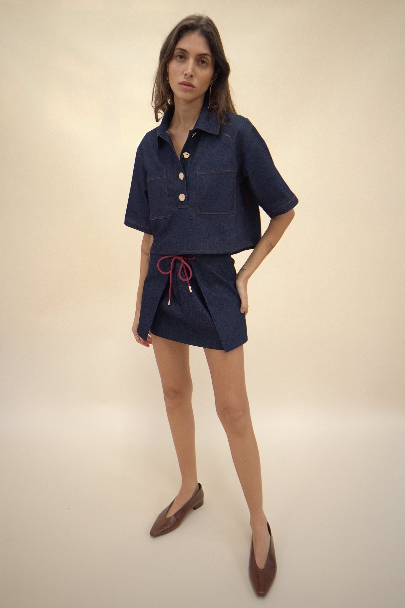 Char Overshirt Denim Shirt - Zandra Stone