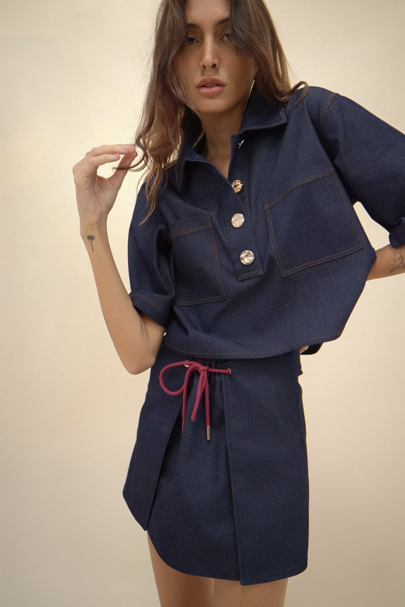 Char Overshirt Denim Shirt - Zandra Stone
