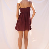 Cher Beaded Maroon Mini Dress - Zandra Stone