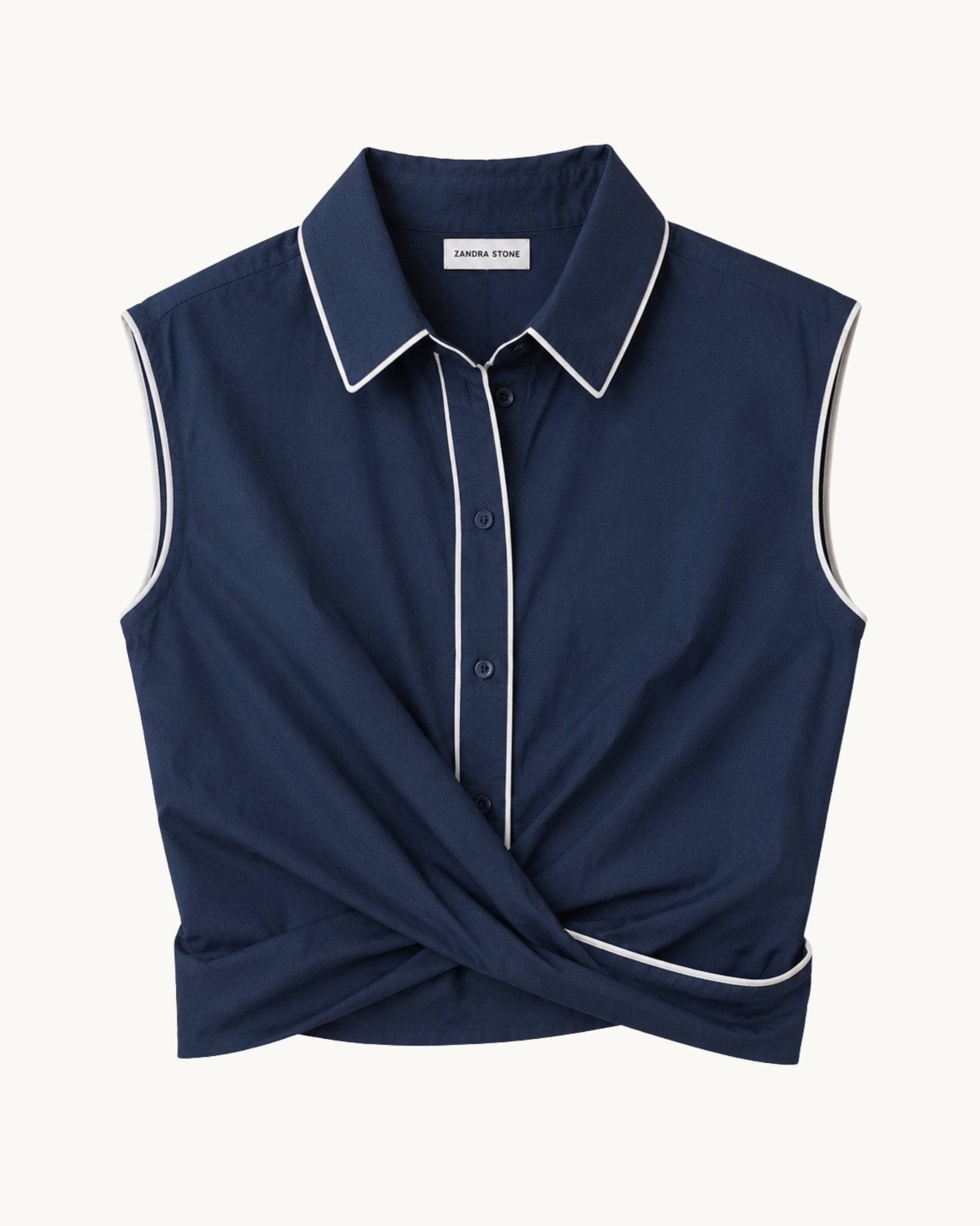 Cisco Sleeveless Wrap Shirt - Zandra Stone