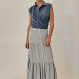 Cisco Sleeveless Wrap Shirt - Zandra Stone