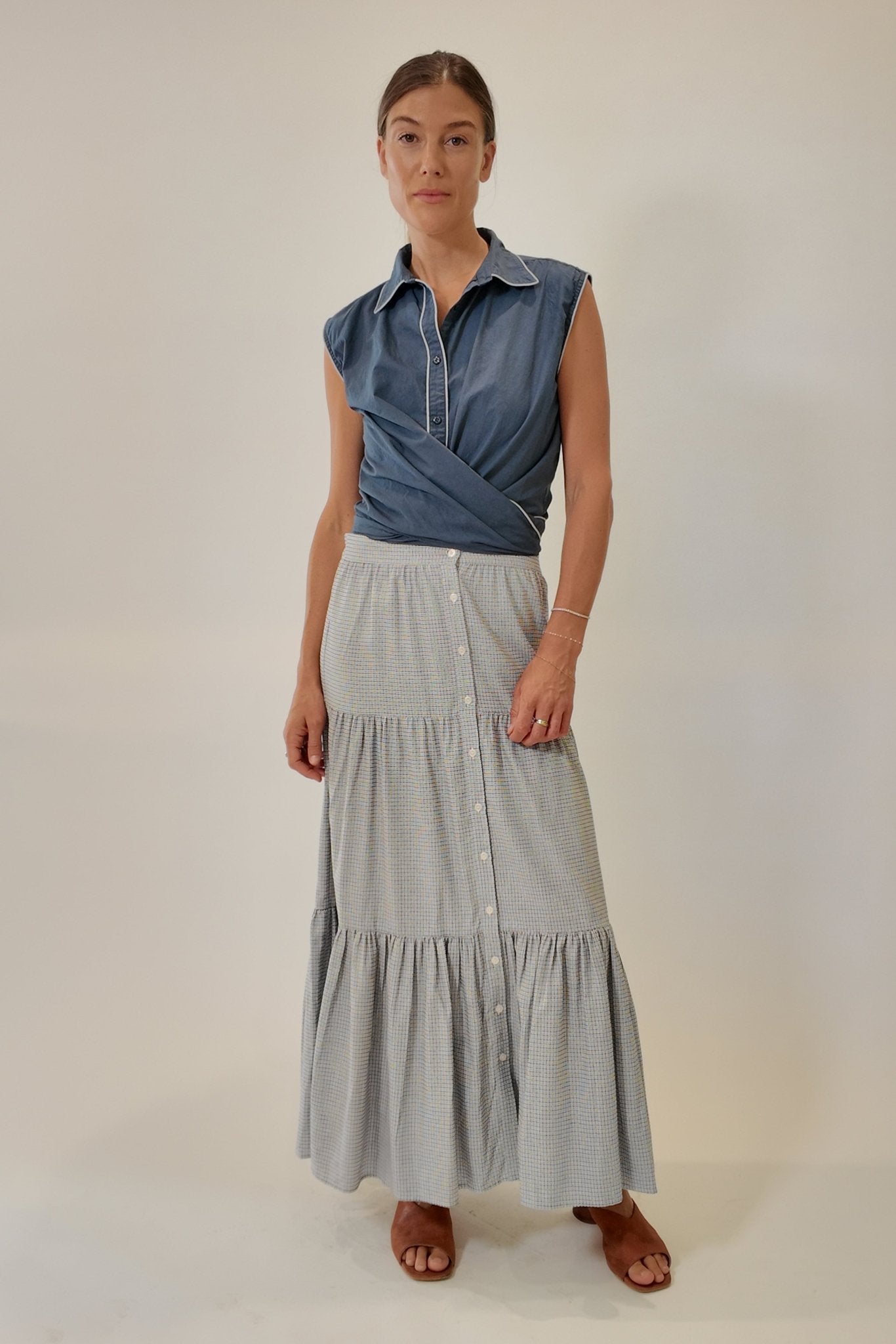 Cisco Sleeveless Wrap Shirt - Zandra Stone