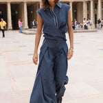 Cisco Sleeveless Wrap Shirt - Zandra Stone