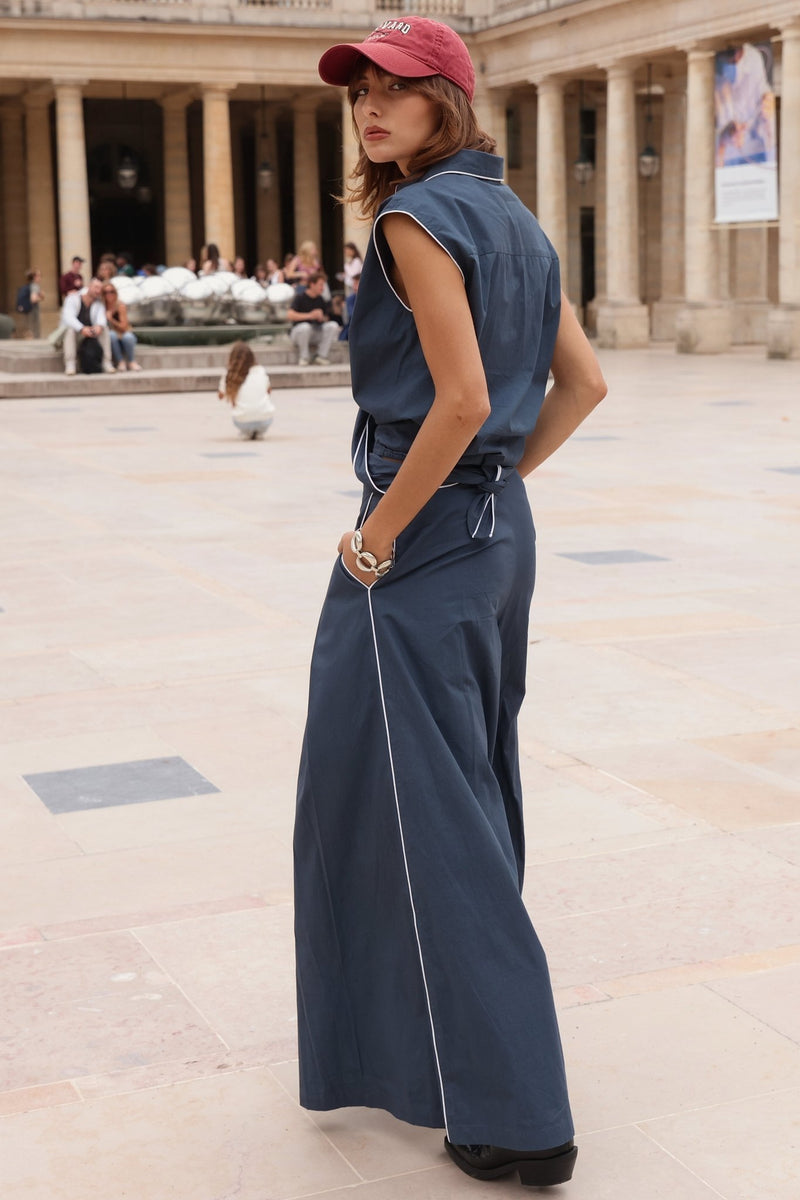 Cisco Sleeveless Wrap Shirt - Zandra Stone