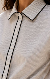 Cisco Sleeveless Wrap Shirt - Stripe - Zandra Stone