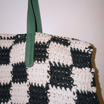 Crochet Bag with leather straps - Zandra Stone