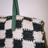Crochet Bag with leather straps - Zandra Stone