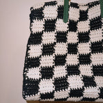 Crochet Bag with leather straps - Zandra Stone