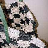 Crochet Bag with leather straps - Zandra Stone