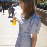 Delphina Ruching Dress - Zandra Stone