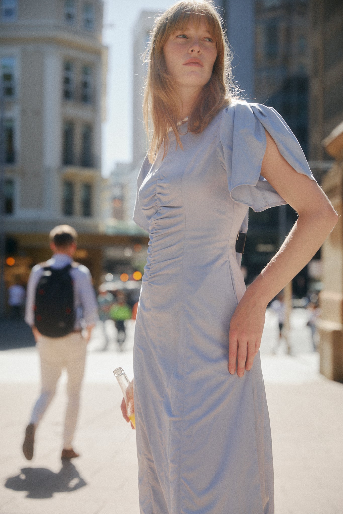 Delphina Ruching Dress - Zandra Stone