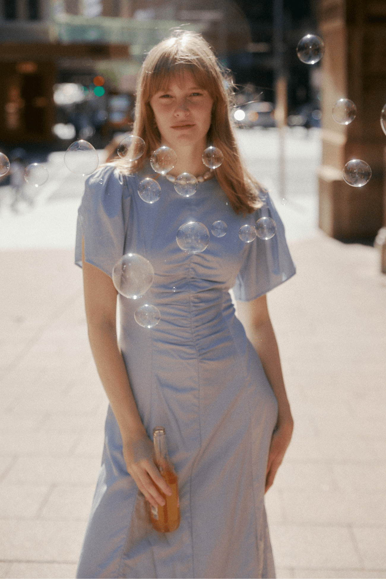 Delphina Ruching Dress - Zandra Stone