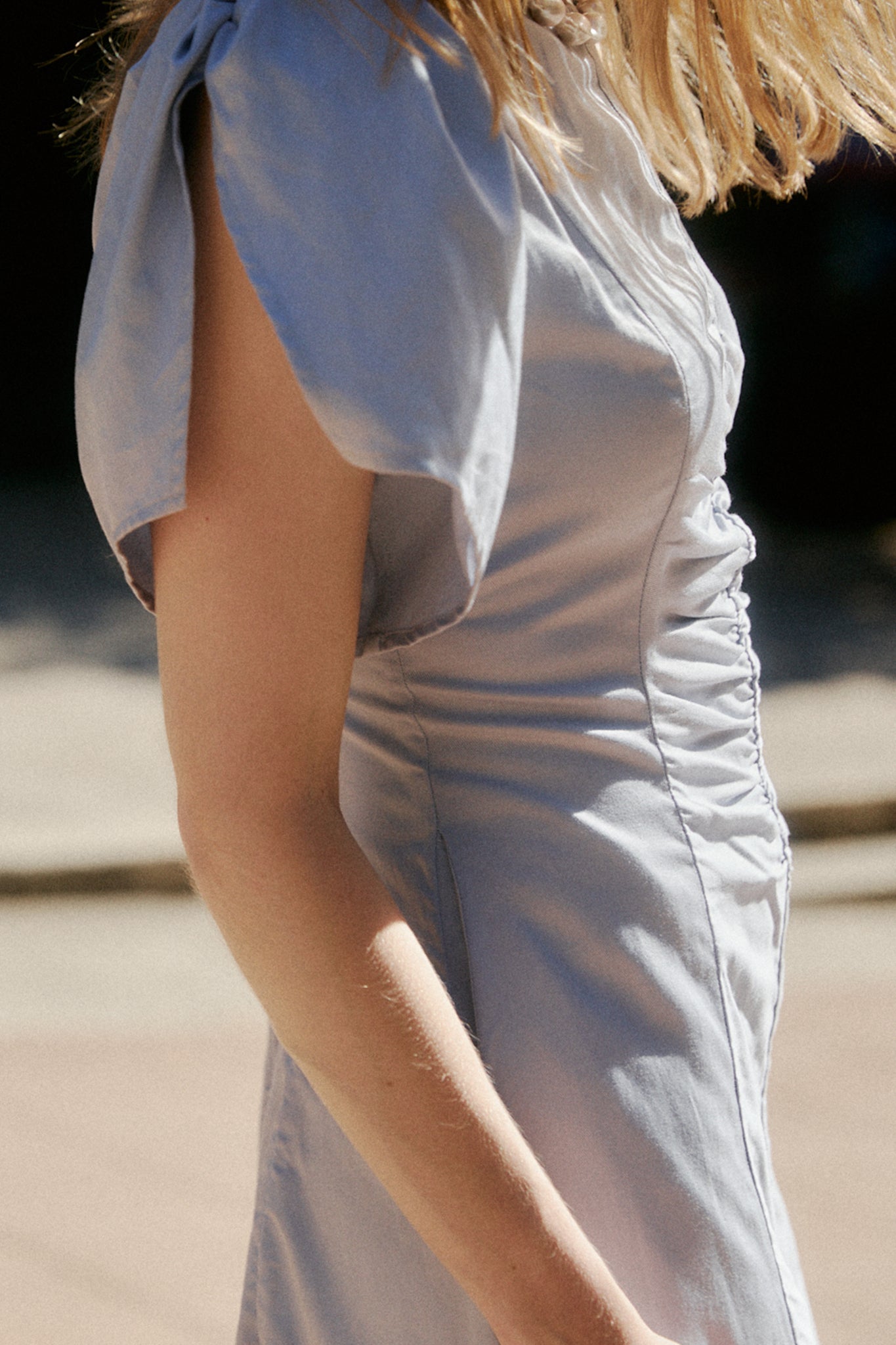 Delphina Ruching Dress - Zandra Stone