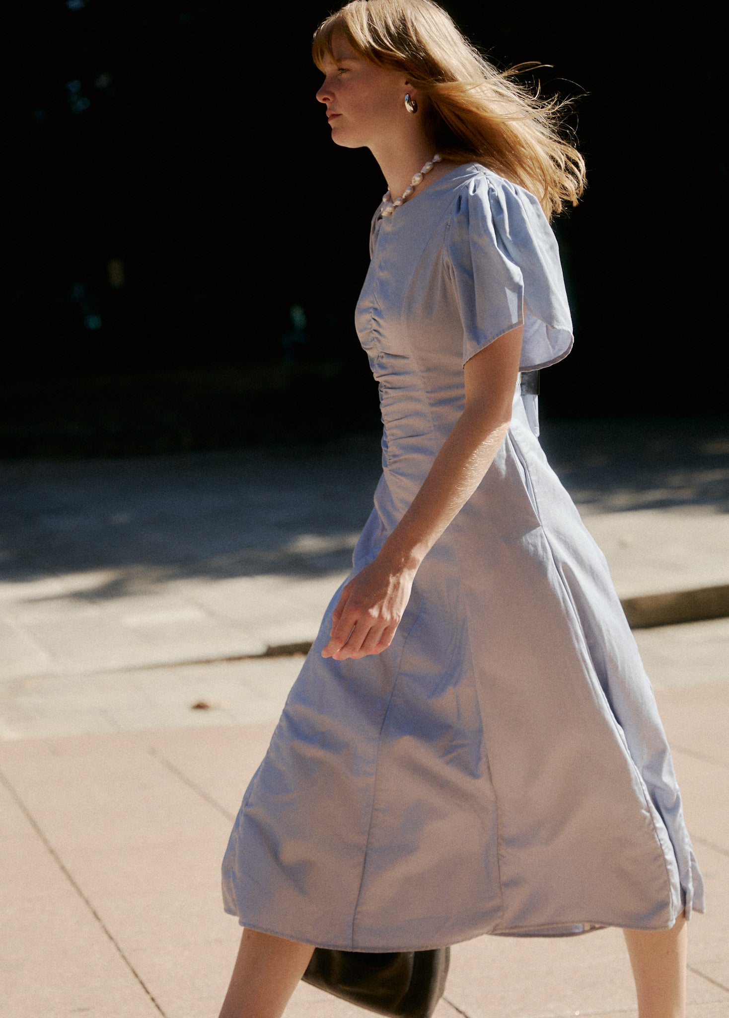 Delphina Ruching Dress - Zandra Stone
