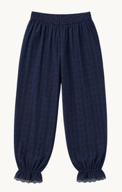 Ethen Balloon Pant Eyelet - Navy - Zandra Stone