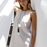 Etta Fringe Shift Dress - Stripe - Zandra Stone