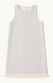 Etta Fringe Shift Dress - Stripe - Zandra Stone