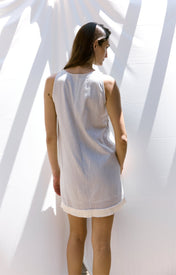 Etta Fringe Shift Dress - Stripe - Zandra Stone