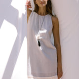 Etta Fringe Shift Dress - Stripe - Zandra Stone