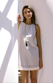Etta Fringe Shift Dress - Stripe - Zandra Stone