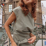 Florence Wrap Dress - Olive - Zandra Stone