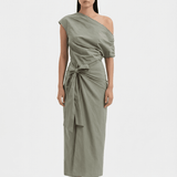 Florence Wrap Dress - Olive - Zandra Stone