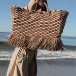 Freya Fringe Straw Handbag - Zandra Stone